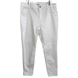 d. jeans White Super Stretchy High Waist Skinny Jeans Size 14 Women's Fashion